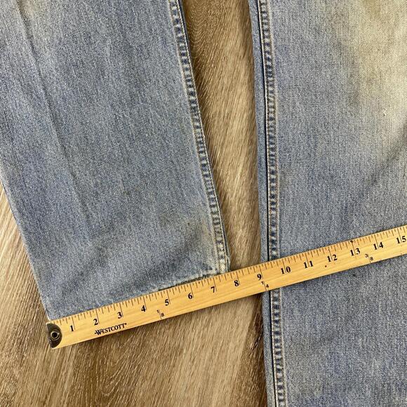 Vintage Levi's 550 Blue Jeans Men's 36 X 30 Distressed Light Wash Fade Relaxed - Picture 7 of 12